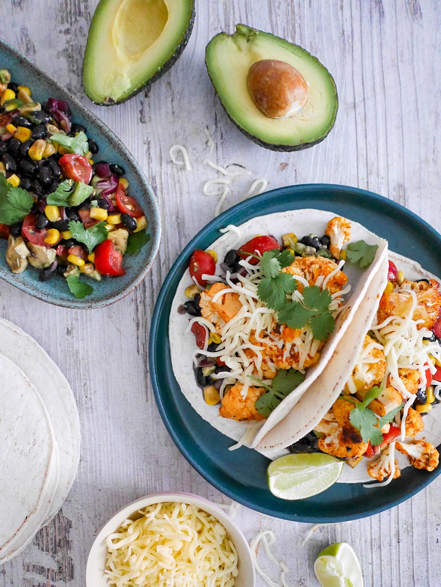 Tacos mit Blumenkohl-Nuggets